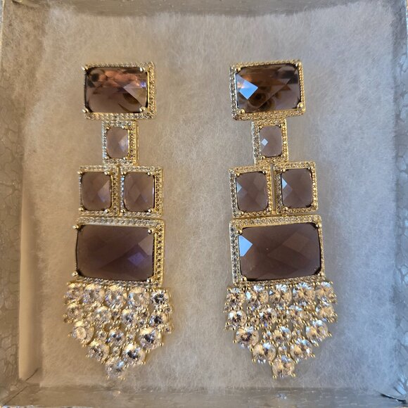 Stunning Nicola BathieArt Deco Earrings - Picture 1 of 10